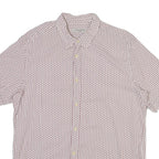 ALL SAINTS Mens Shirt White Crazy Pattern L