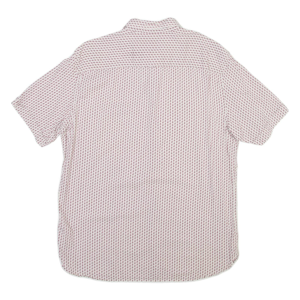 ALL SAINTS Mens Shirt White Crazy Pattern L
