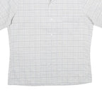 MR CALIFORNIA Mens Grey Check Shirt M Short Sleeve Button Collar Casual