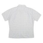 MR CALIFORNIA Mens Grey Check Shirt M Short Sleeve Button Collar Casual