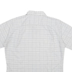 MR CALIFORNIA Mens Grey Check Shirt M Short Sleeve Button Collar Casual
