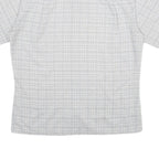 MR CALIFORNIA Mens Grey Check Shirt M Short Sleeve Button Collar Casual