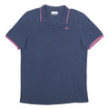 KAPPA Womens Navy & Pink Short Sleeve Polo Shirt L Cotton Brand Logo Casual