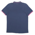 KAPPA Womens Navy & Pink Short Sleeve Polo Shirt L Cotton Brand Logo Casual