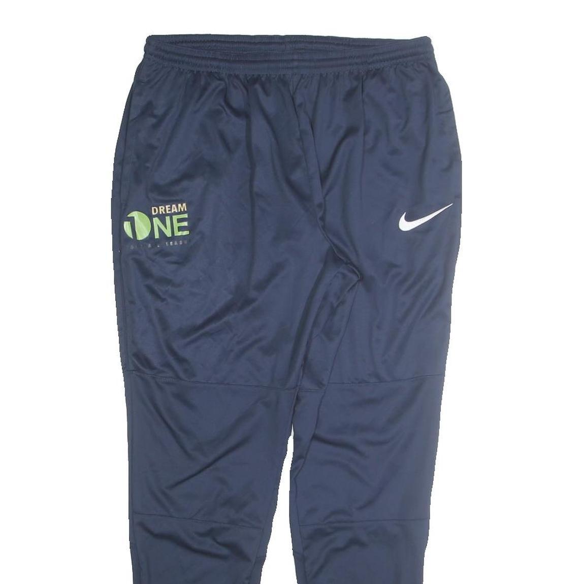 NIKE Mens Joggers Navy Blue Dream One Logo Slim Tapered L W28 L28