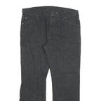 DICKIES Mens Regular Fit Black Denim Jeans Cotton Blend W36 L32 Workwear Zip