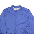ATHLETECH Mens Blue Button Jacket L Polyester Blend Plain Lightweight Sport