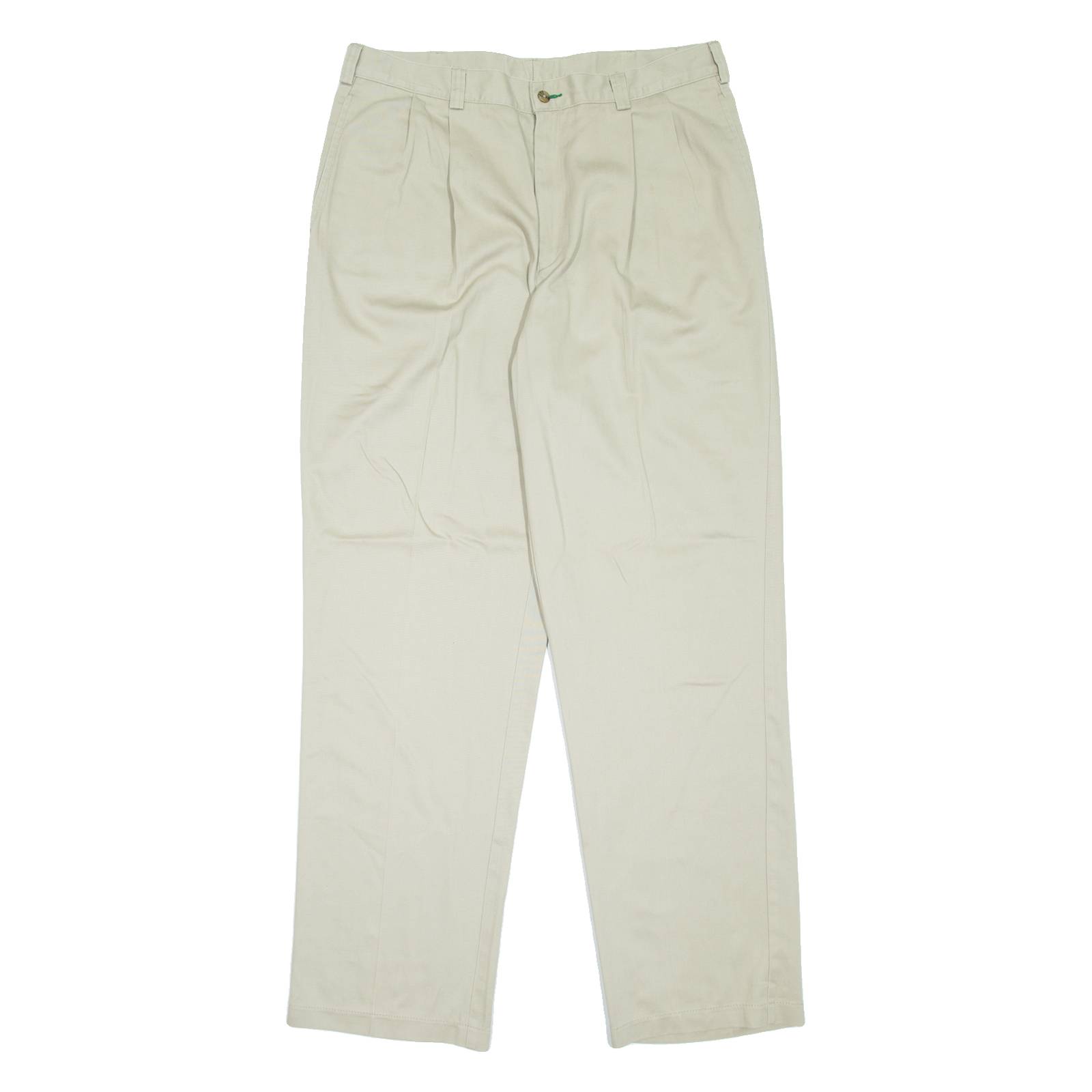 TOMMY HILFIGER Chino Mens Trousers Beige Relaxed Tapered W36 L32