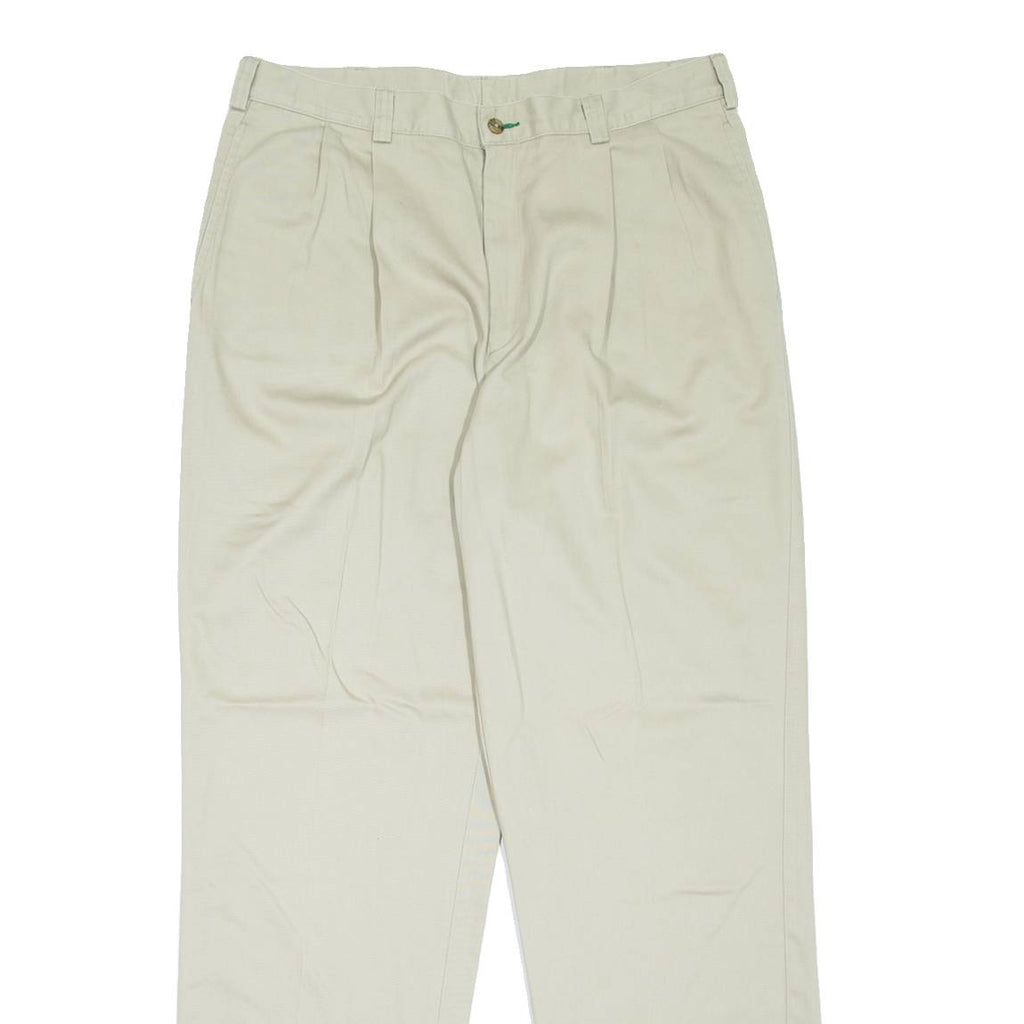 TOMMY HILFIGER Chino Mens Trousers Beige Relaxed Tapered W36 L32