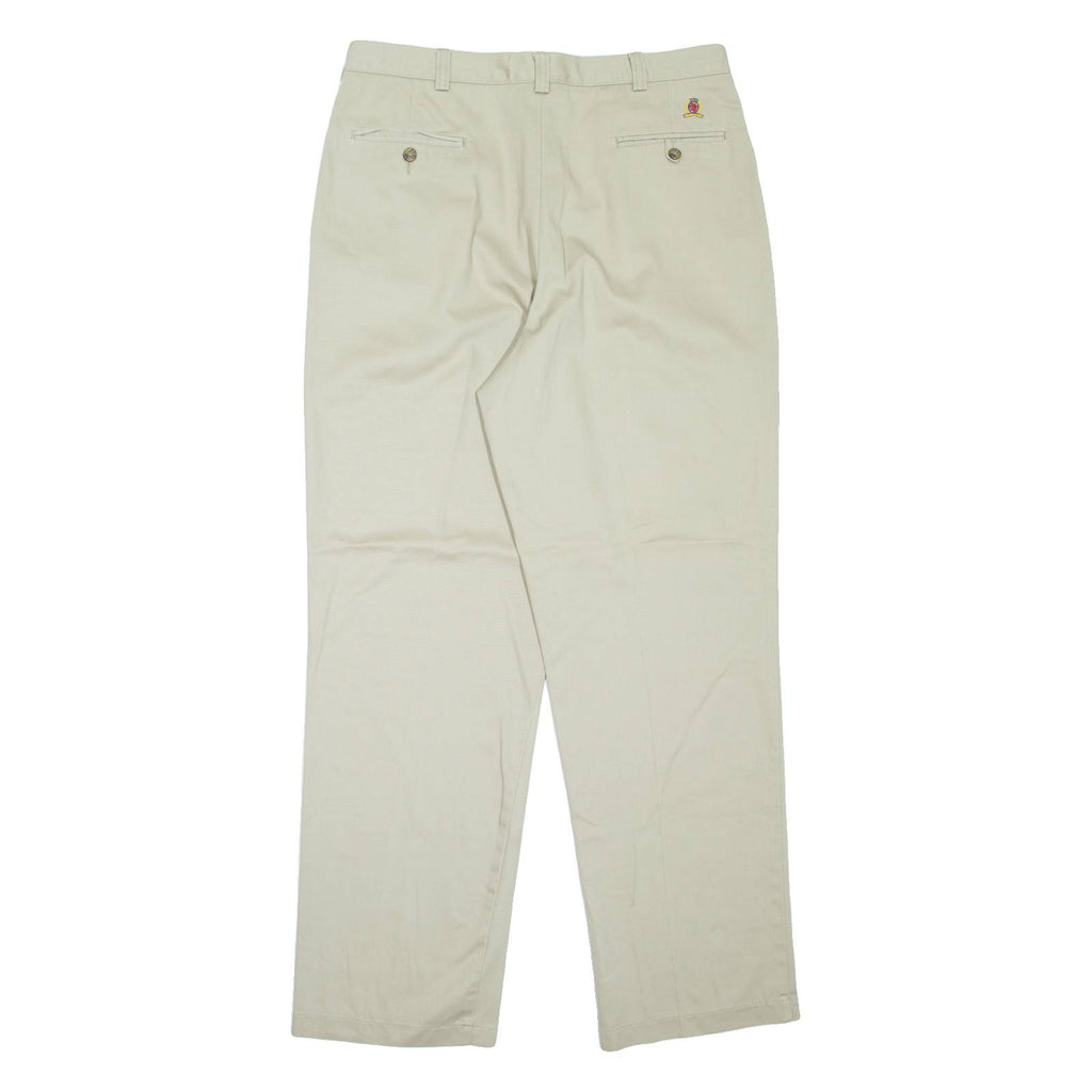 TOMMY HILFIGER Chino Mens Trousers Beige Relaxed Tapered W36 L32