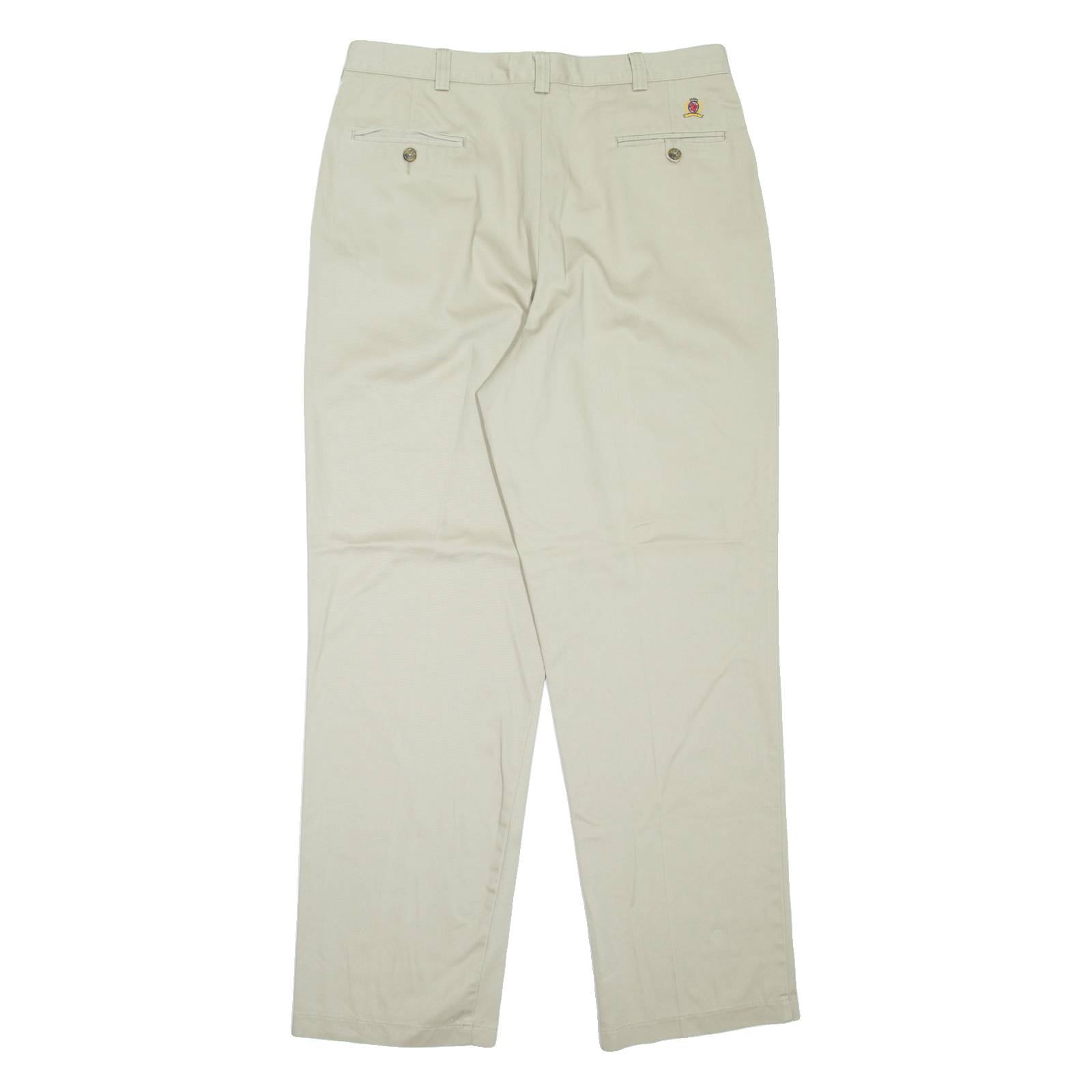 TOMMY HILFIGER Chino Mens Trousers Beige Relaxed Tapered W36 L32