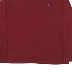 POLO RALPH LAUREN Mens Red Long Sleeve Crew Neck T-Shirt L Cotton Blend Classic