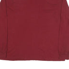 POLO RALPH LAUREN Mens Red Long Sleeve Crew Neck T-Shirt L Cotton Blend Classic