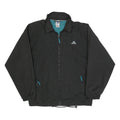 ADIDAS Mens Black Polyester Blend Track Jacket L Zip Athletic Leisure Sports