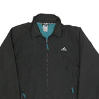 ADIDAS Mens Black Polyester Blend Track Jacket L Zip Athletic Leisure Sports