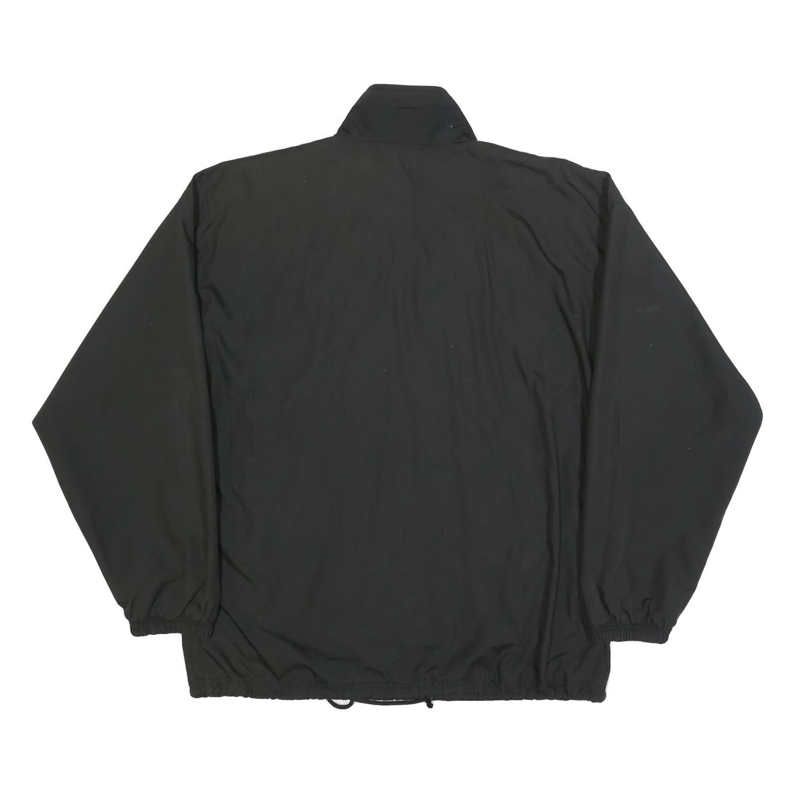 ADIDAS Mens Black Polyester Blend Track Jacket L Zip Athletic Leisure Sports