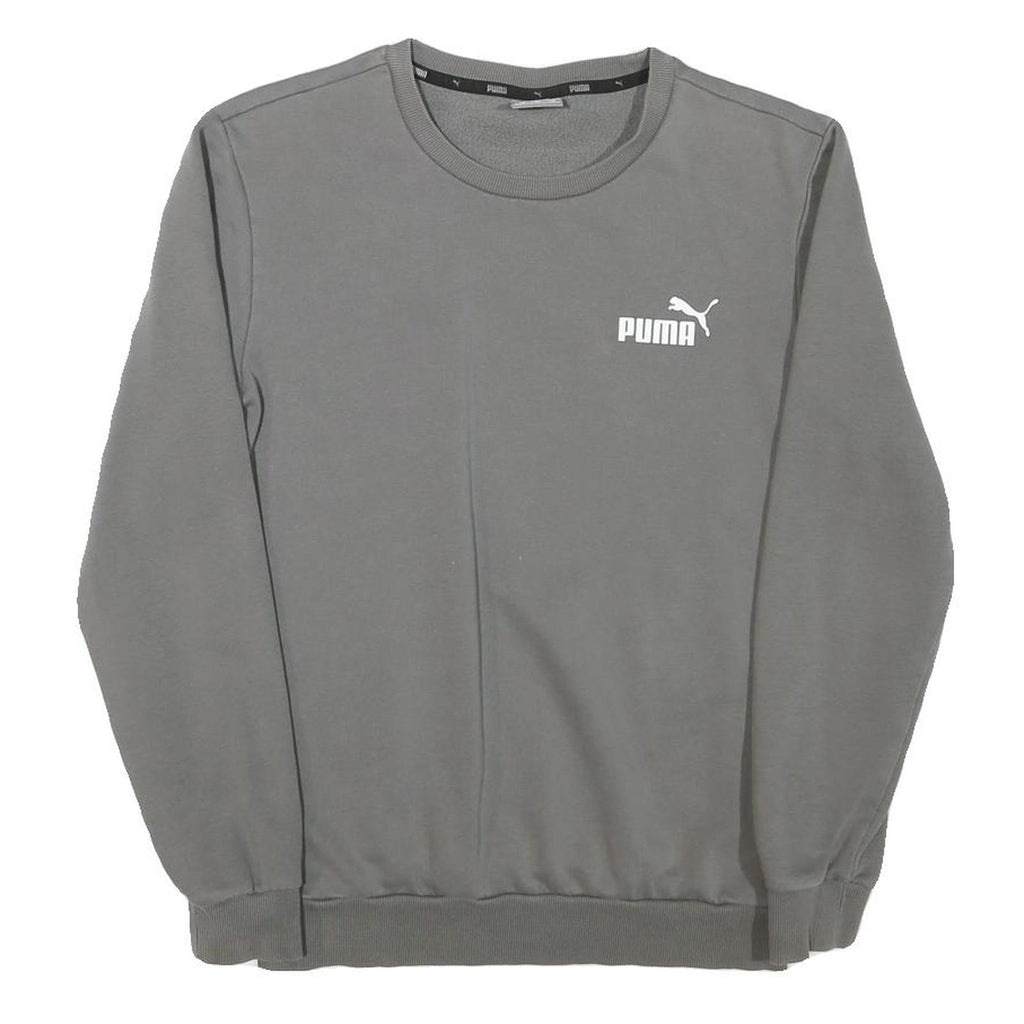 PUMA Mens Grey Crew Neck XS Sweatshirt Cotton Blend Casual Pullover