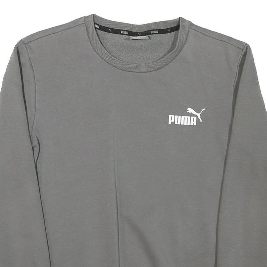 PUMA Mens Grey Crew Neck XS Sweatshirt Cotton Blend Casual Pullover
