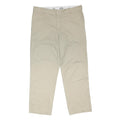 DICKIES Mens Cotton Blend Beige Regular Fit Straight Leg Trousers W40 L30 Casual