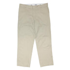 DICKIES Mens Cotton Blend Beige Regular Fit Straight Leg Trousers W40 L30 Casual