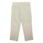 DICKIES Mens Cotton Blend Beige Regular Fit Straight Leg Trousers W40 L30 Casual