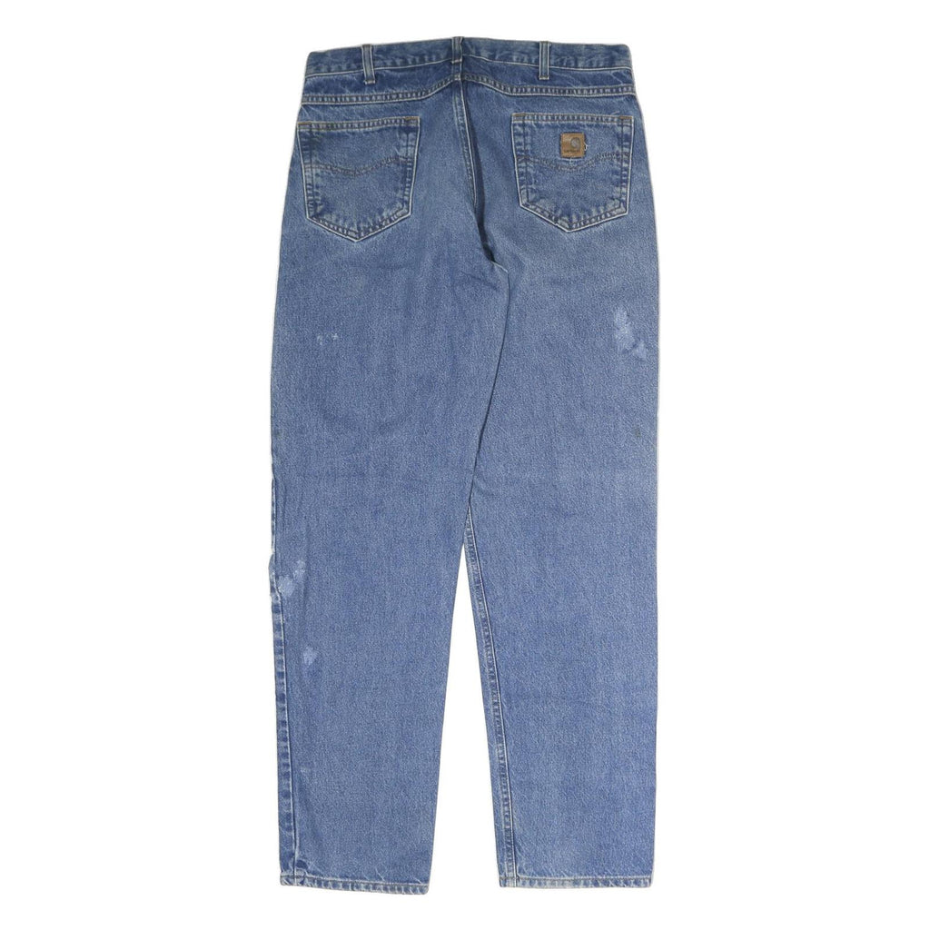 CARHARTT Mens Jeans Blue Regular Straight Denim Medium W34 L34 Durable Workwear