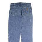 CARHARTT Mens Jeans Blue Regular Straight Denim Medium W34 L34 Durable Workwear