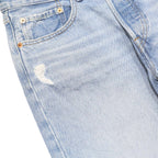 LEVI'S 501S Womens Jeans Light Blue Slim Skinny Denim W30 L28 Distressed