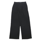HOLLISTER Womens Black Polyester Blend Loose Wide-Leg Trousers W25 L28 Stylish