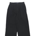 HOLLISTER Womens Black Polyester Blend Loose Wide-Leg Trousers W25 L28 Stylish