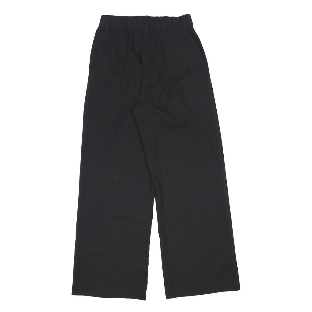HOLLISTER Womens Black Polyester Blend Loose Wide-Leg Trousers W25 L28 Stylish