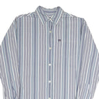 RALPH LAUREN POLO JEANS COMPANY Mens Blue & White Striped Shirt M Classic Cotton