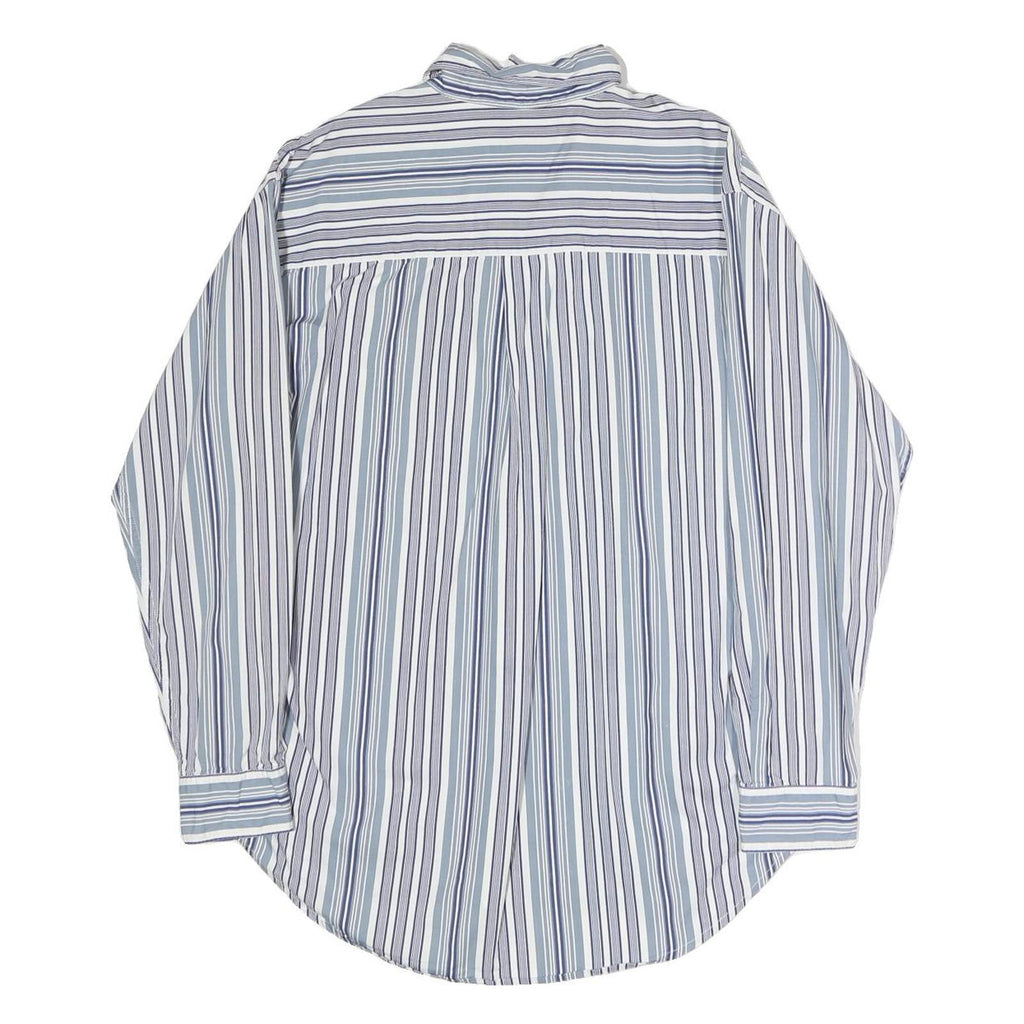 RALPH LAUREN POLO JEANS COMPANY Mens Blue & White Striped Shirt M Classic Cotton