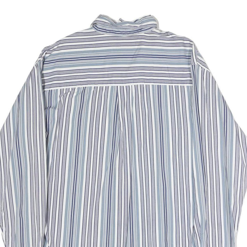 RALPH LAUREN POLO JEANS COMPANY Mens Blue & White Striped Shirt M Classic Cotton