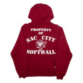 RUSSELL ATHLETIC Sac City Softball Mens Red Hoodie USA S