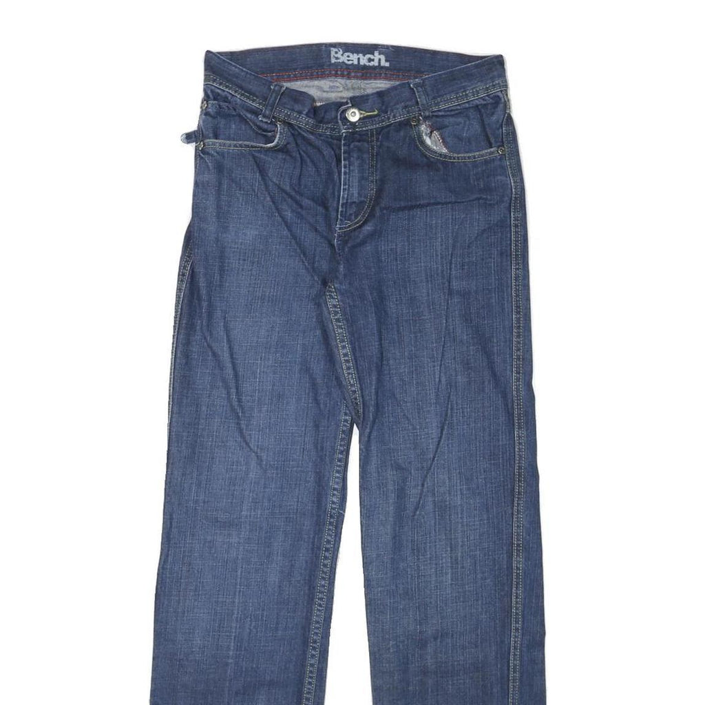 BENCH Womens Jeans Blue Regular Straight Denim Medium W28 L31 Zip Cotton Blend