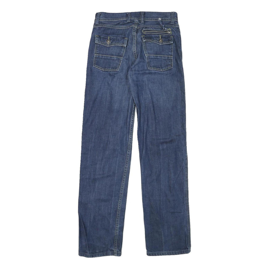 BENCH Womens Jeans Blue Regular Straight Denim Medium W28 L31 Zip Cotton Blend