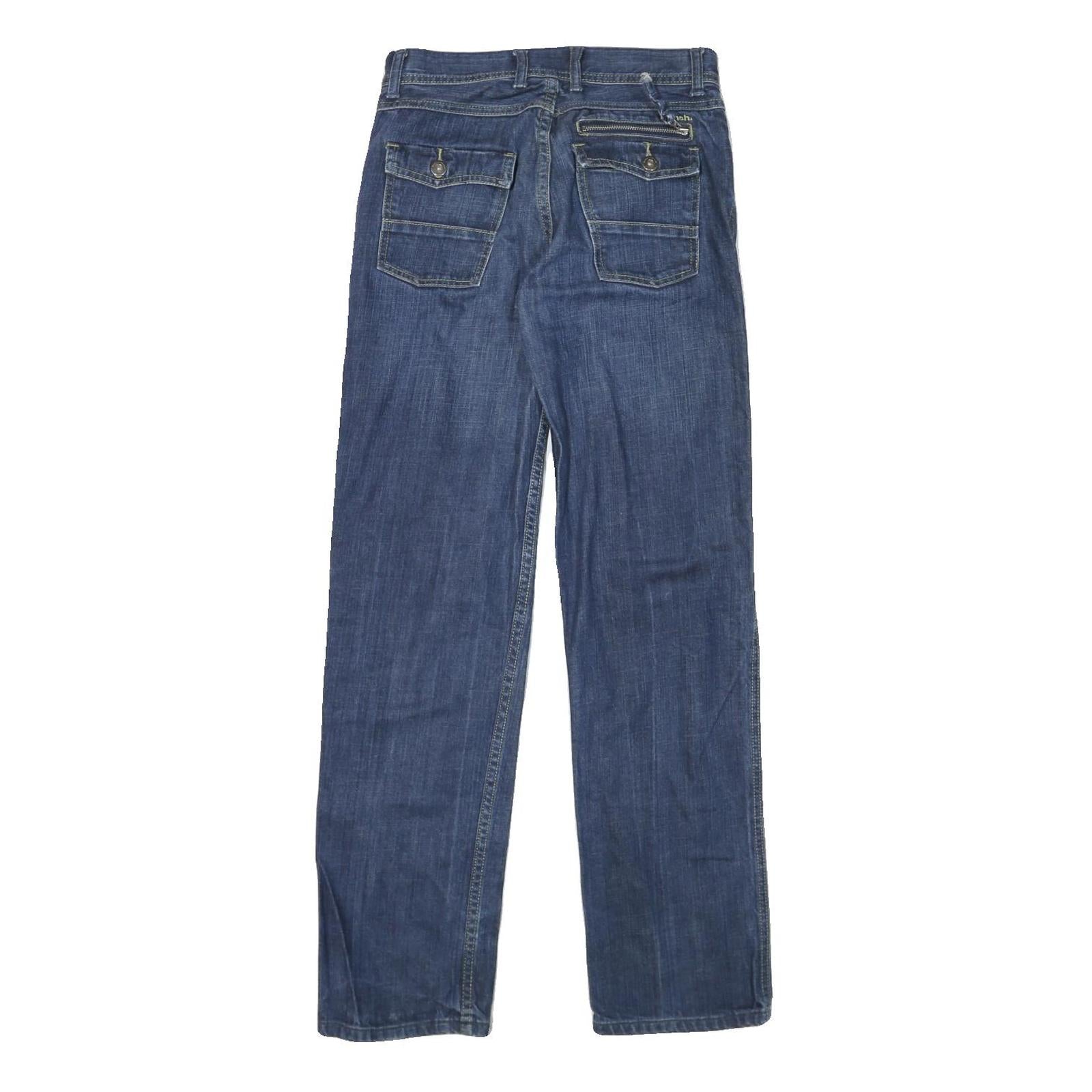 BENCH Womens Jeans Blue Regular Straight Denim Medium W28 L31 Zip Cotton Blend