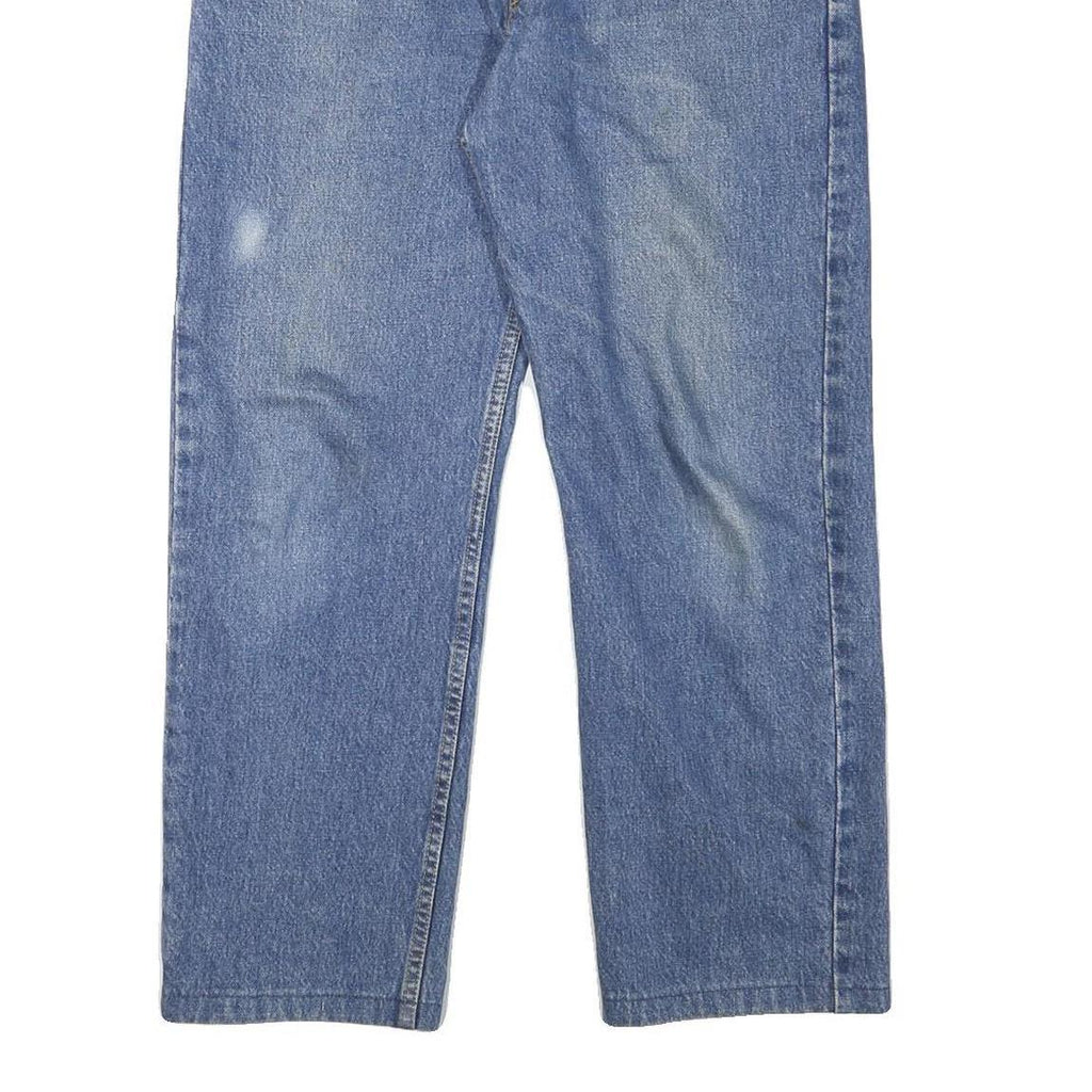 LEE Mens Regular Fit Blue Denim Jeans W34 L27 Cotton Blend Zip Classic Straight