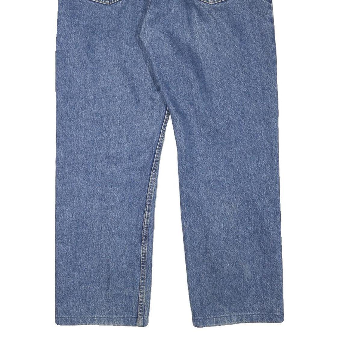 LEE Mens Regular Fit Blue Denim Jeans W34 L27 Cotton Blend Zip Classic Straight