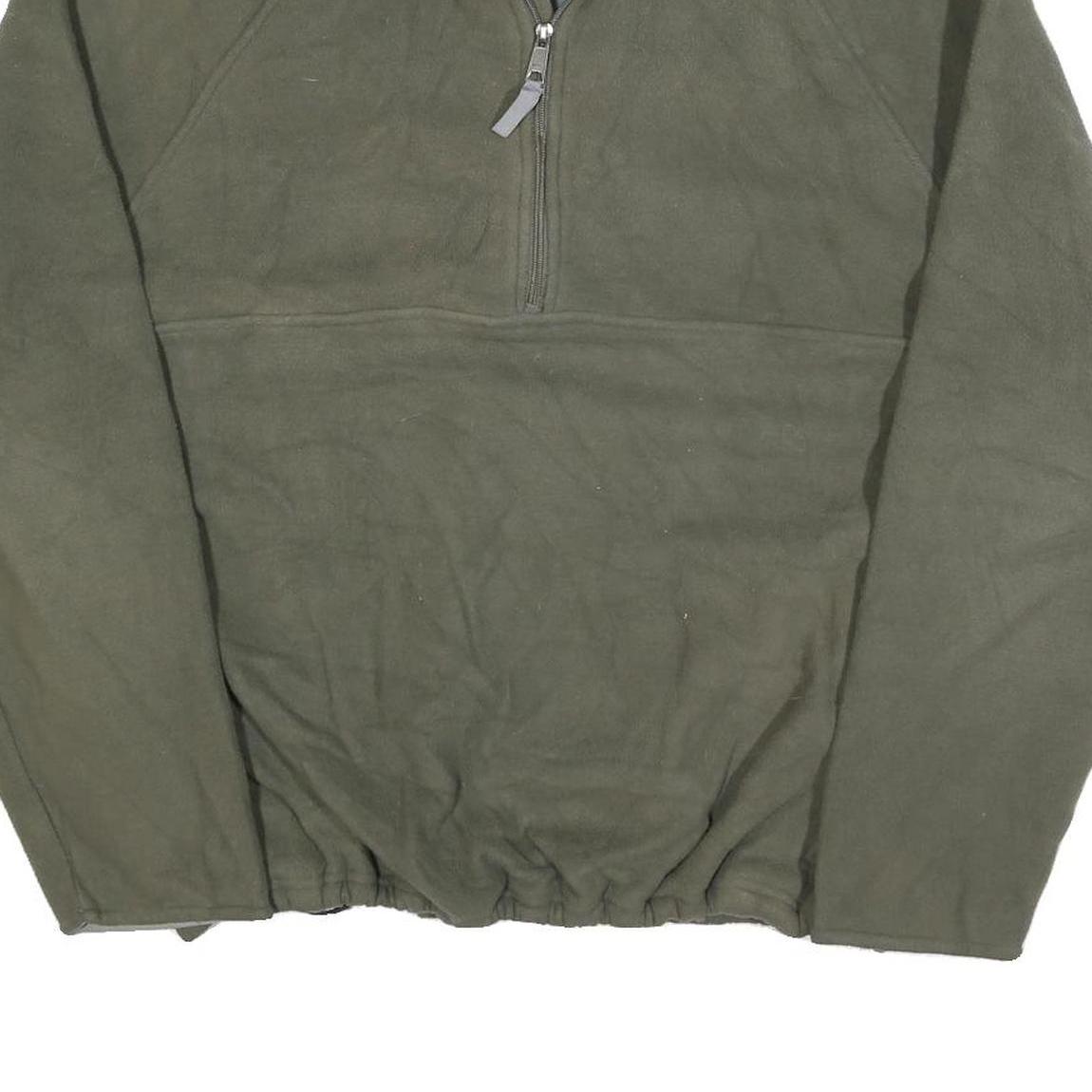 PRO SPIRIT Mens Green Pullover Polyester Blend Jumper XL Outdoor Casual Half Zip