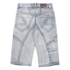 F3 JEANS Mens Denim Blue Casual Shorts M W30 Cotton Blend Comfortable Fit