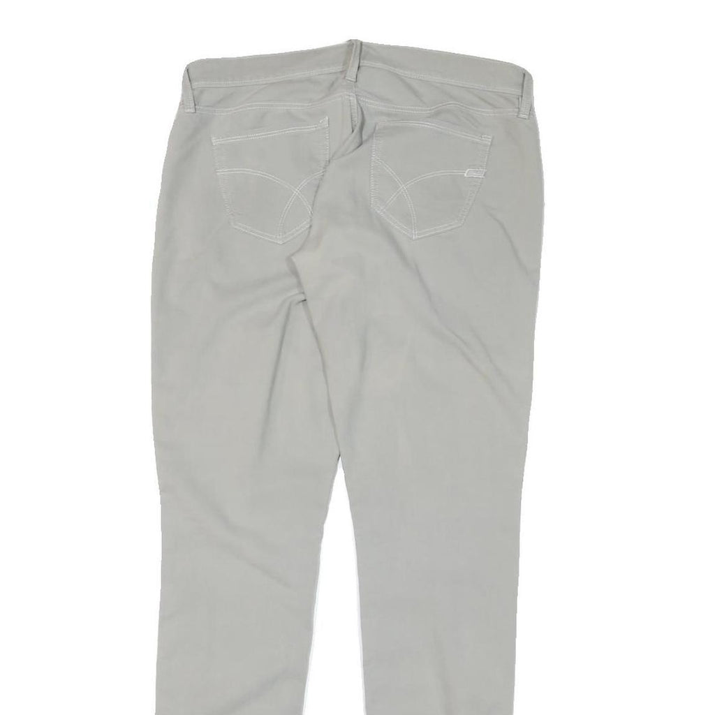 GAS Womens Slim Grey Cotton Blend Zip Trousers W30 L32 Casual Everyday Wear