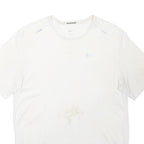 NIKE Mens White Plain T-Shirt M Short Sleeve Crew Neck Lightweight Comfort