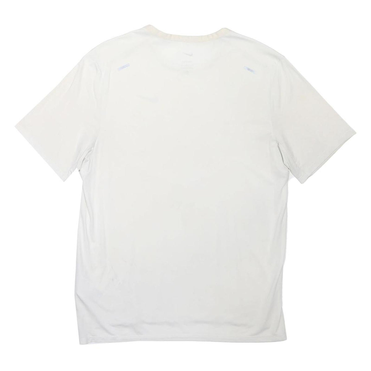 NIKE Mens White Plain T-Shirt M Short Sleeve Crew Neck Lightweight Comfort