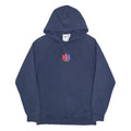 ADIDAS Mens Blue Hoodie M Cotton Blend Pullover Drawstring Casual Sportswear