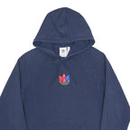 ADIDAS Mens Blue Hoodie M Cotton Blend Pullover Drawstring Casual Sportswear