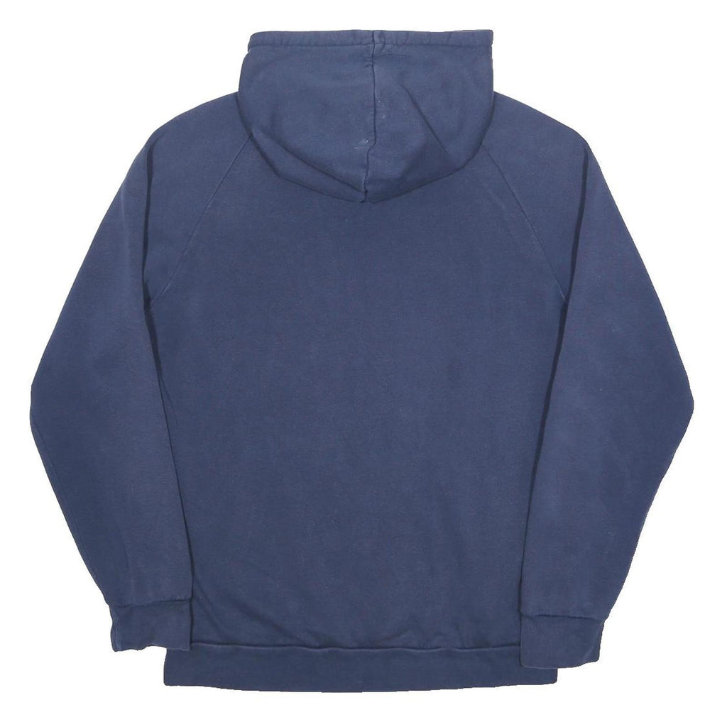 ADIDAS Mens Blue Hoodie M Cotton Blend Pullover Drawstring Casual Sportswear