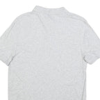 ALL SAINTS Womens Light Grey Short Sleeve Plain Polo Shirt S Cotton Blend