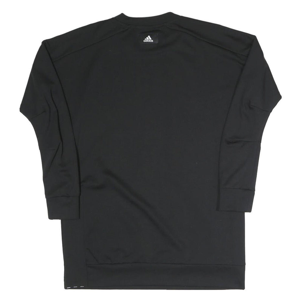 ADIDAS Womens Black Sweatshirt Crew Neck M Lightweight Pullover Casual